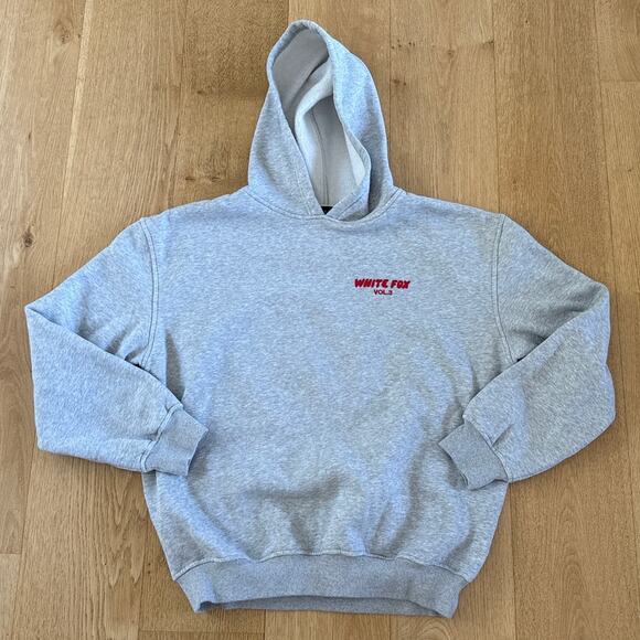 White Fox Boutique Tops - White Fox Hoodie Offstage Alloy Gray Red